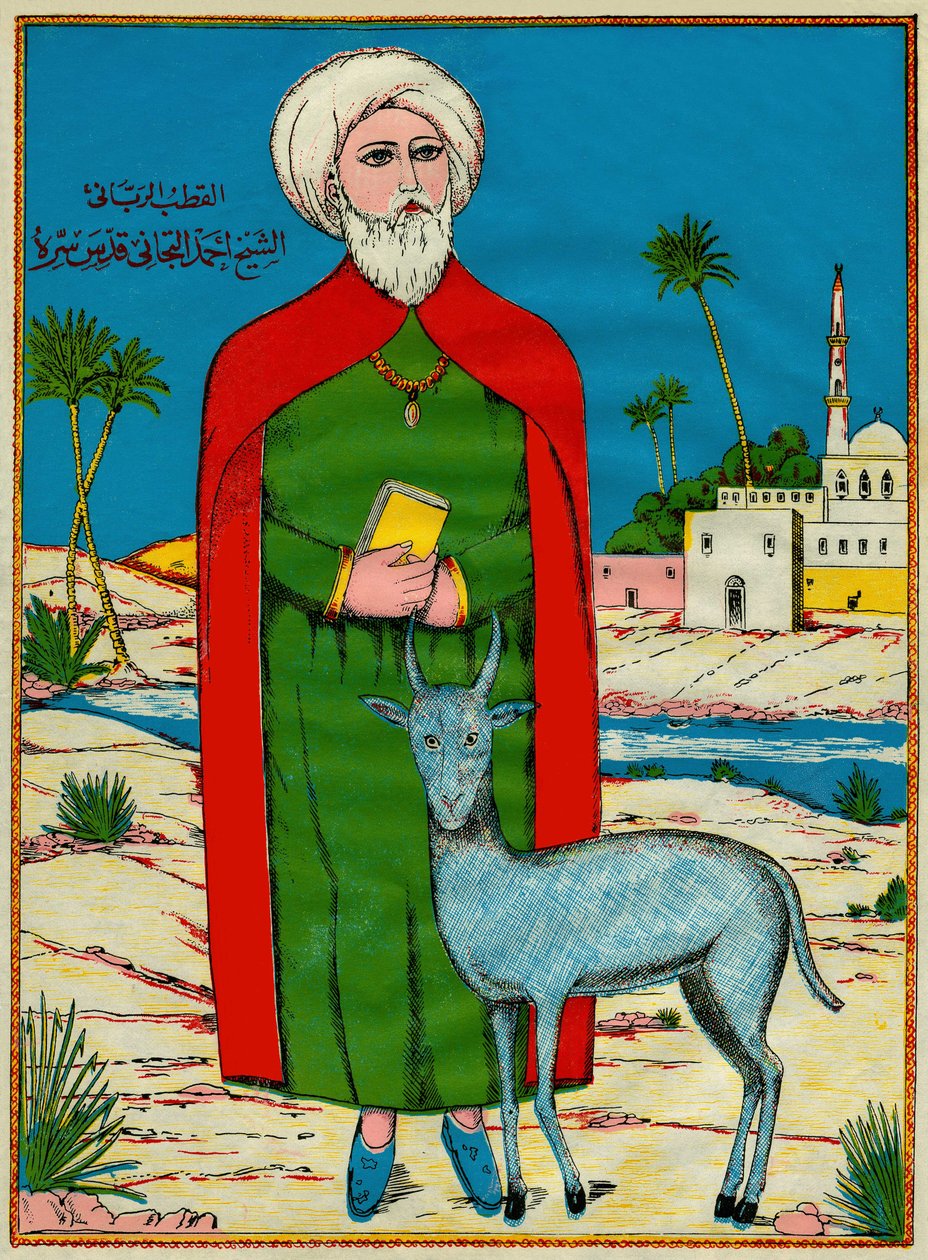 Sheikh Sidi Ahmed al-Tijani, founder of a Sunni jam factory Al-Tirania, in the 18th century. Popular imagery, Tunisia by Tunisian School