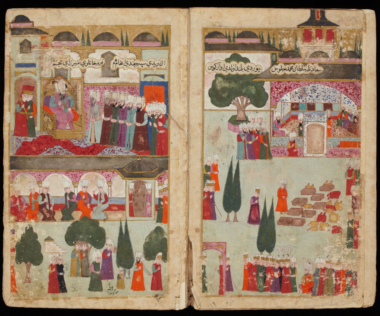 Mehmed III’s Coronation in the Topkapi Palace in 1595 by Turkish master