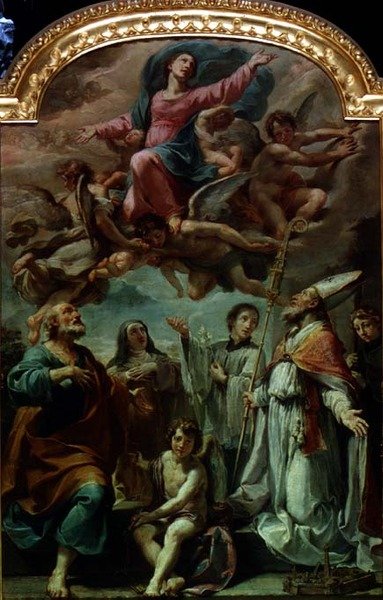 Madonna in Glory with Saints by Ubaldo Gandolfi