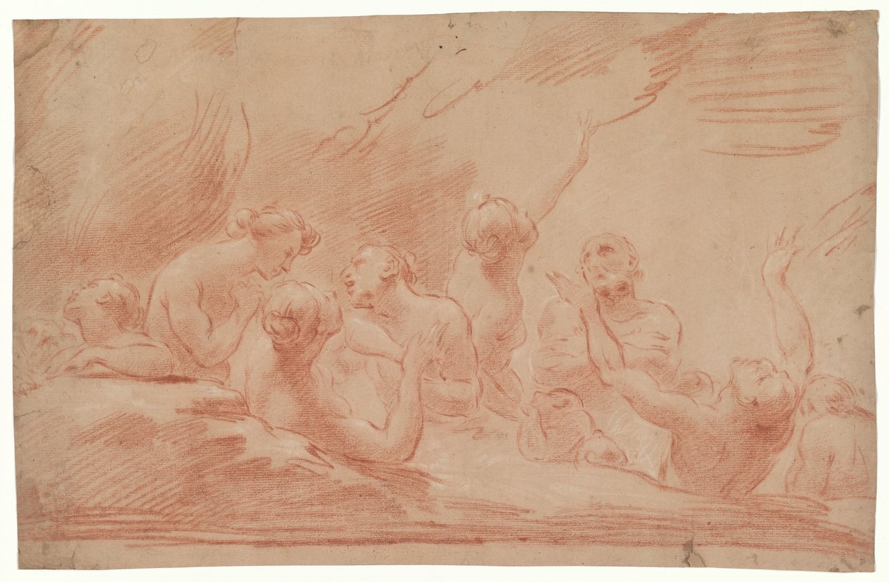Souls in Purgatory, Study for The Blessed John Burali Begs the Blessed Virgin to Intercede for Souls in Purgatory, San Bartolomeo, Bologna by Ubaldo Gandolfi