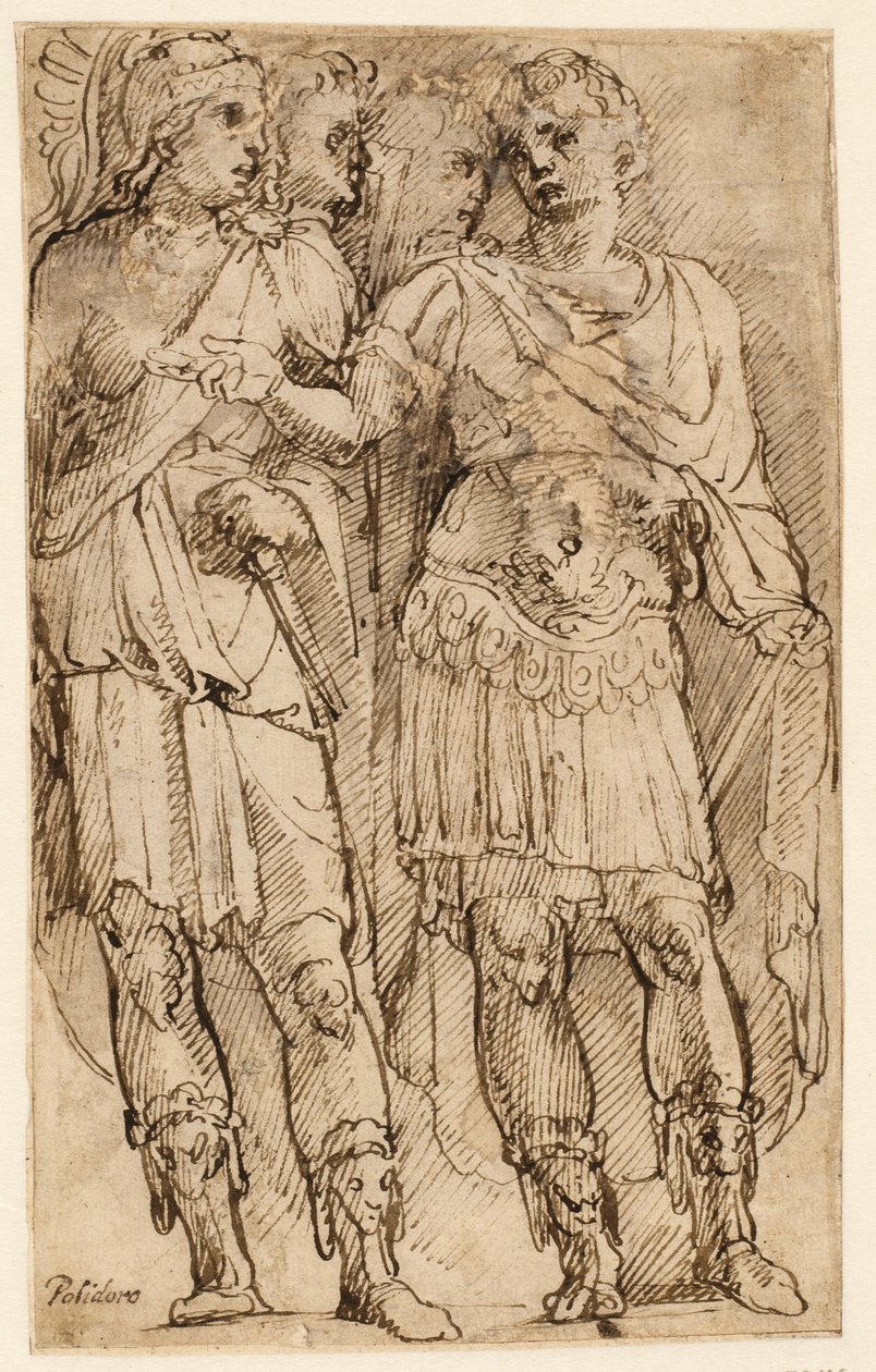 A Roman General and Three Soldiers by Ubekendt