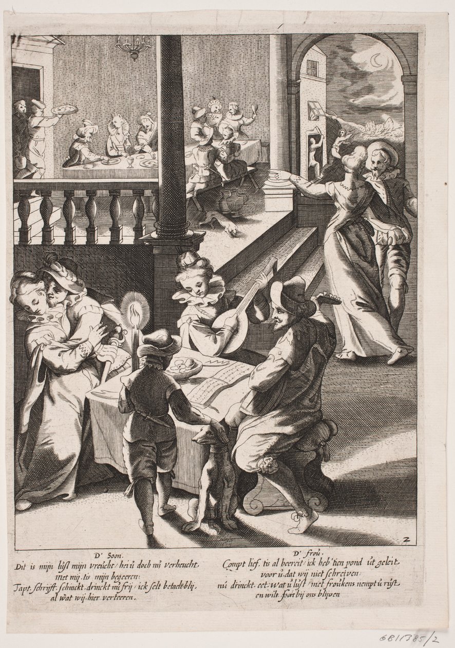 The Prodigal Son Feasting with Harlots by Ubekendt
