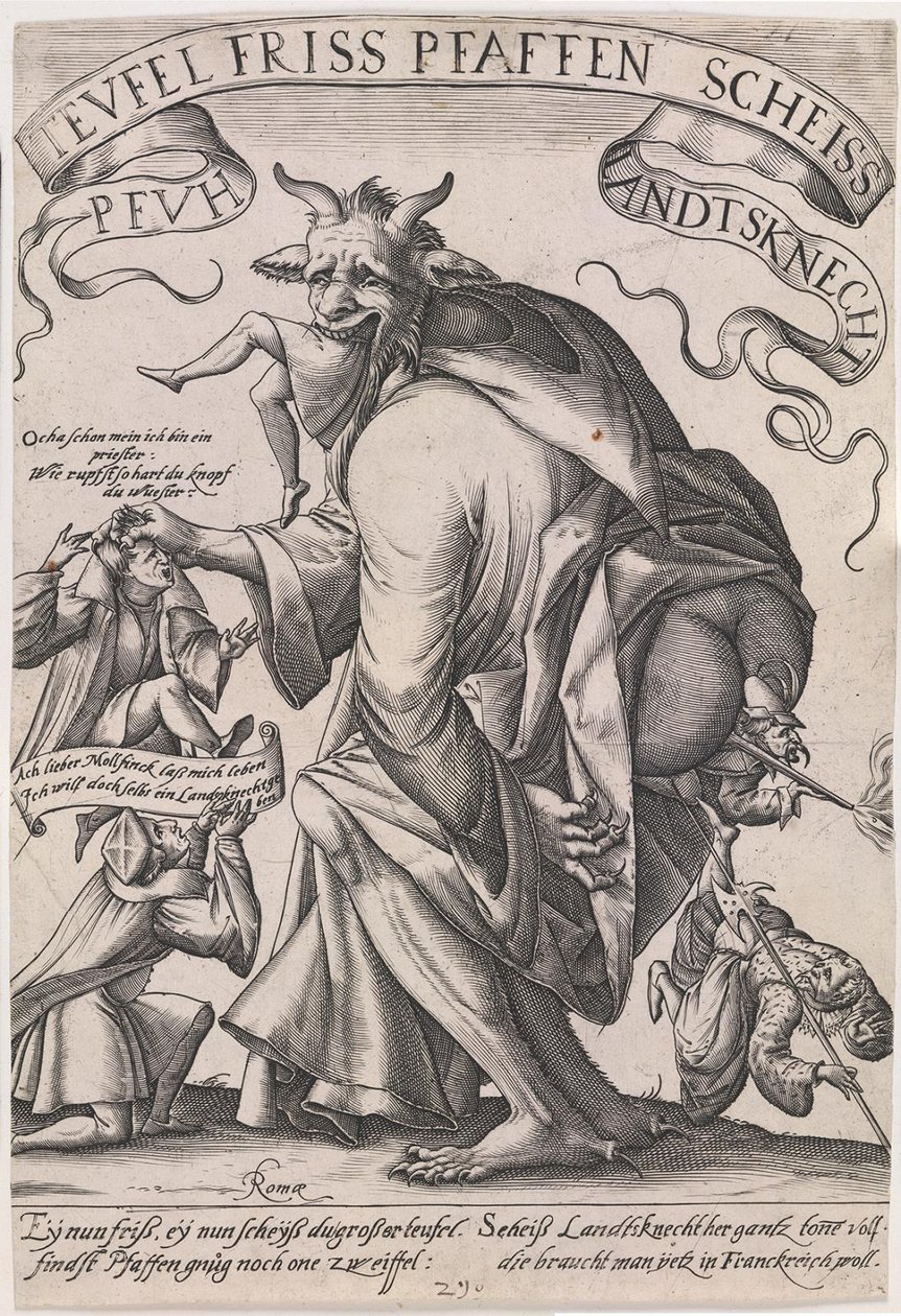 Devil Eating Popes and Defecating Landsknechts by Ubekendt