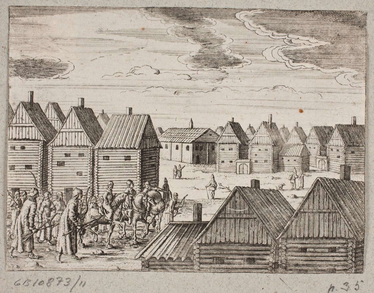 Entry into a Russian Town by Ubekendt