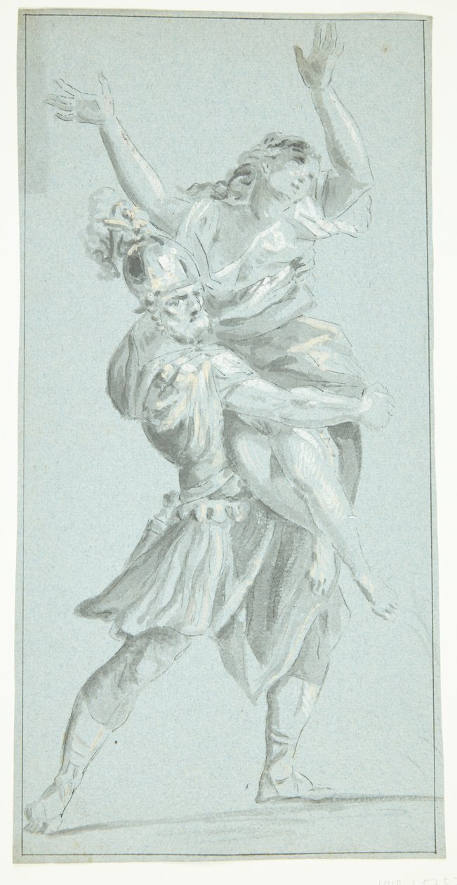 Soldier Carrying Away a Woman. The Rape of the Sabine Women by Ubekendt