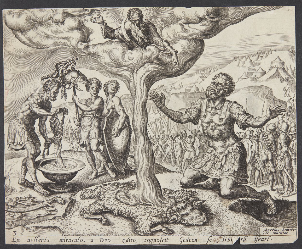 The Dew upon the Fleece of Wool by Ubekendt efter Maarten van Heemskerck
