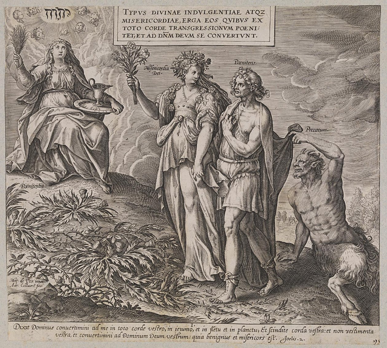 Allegory of Penance and Consciousness of Guilt by Ubekendt efter Maerten de Vos