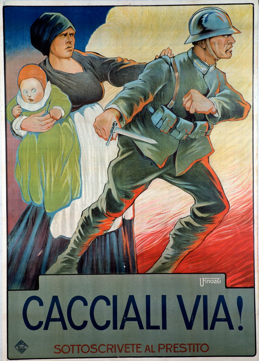 Fascist propaganda poster for the national loan by Ugo Finozzi