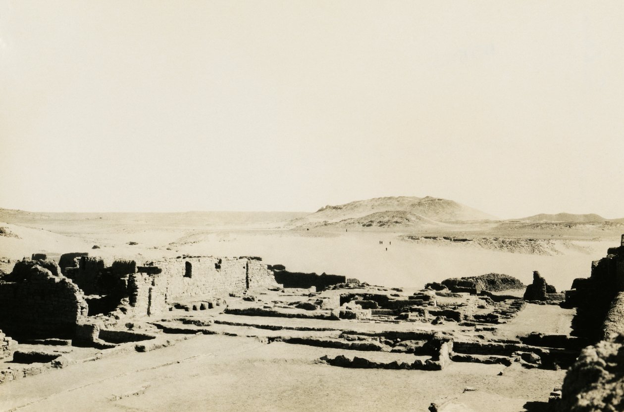 Commercial area in Monastery of St Simeon, Aswan, Egypt by Ugo Monneret de Villard