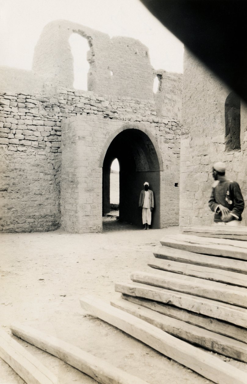 Interior of eastern gate and tower, Monastery of St Simeon, Aswan, Egypt by Ugo Monneret de Villard