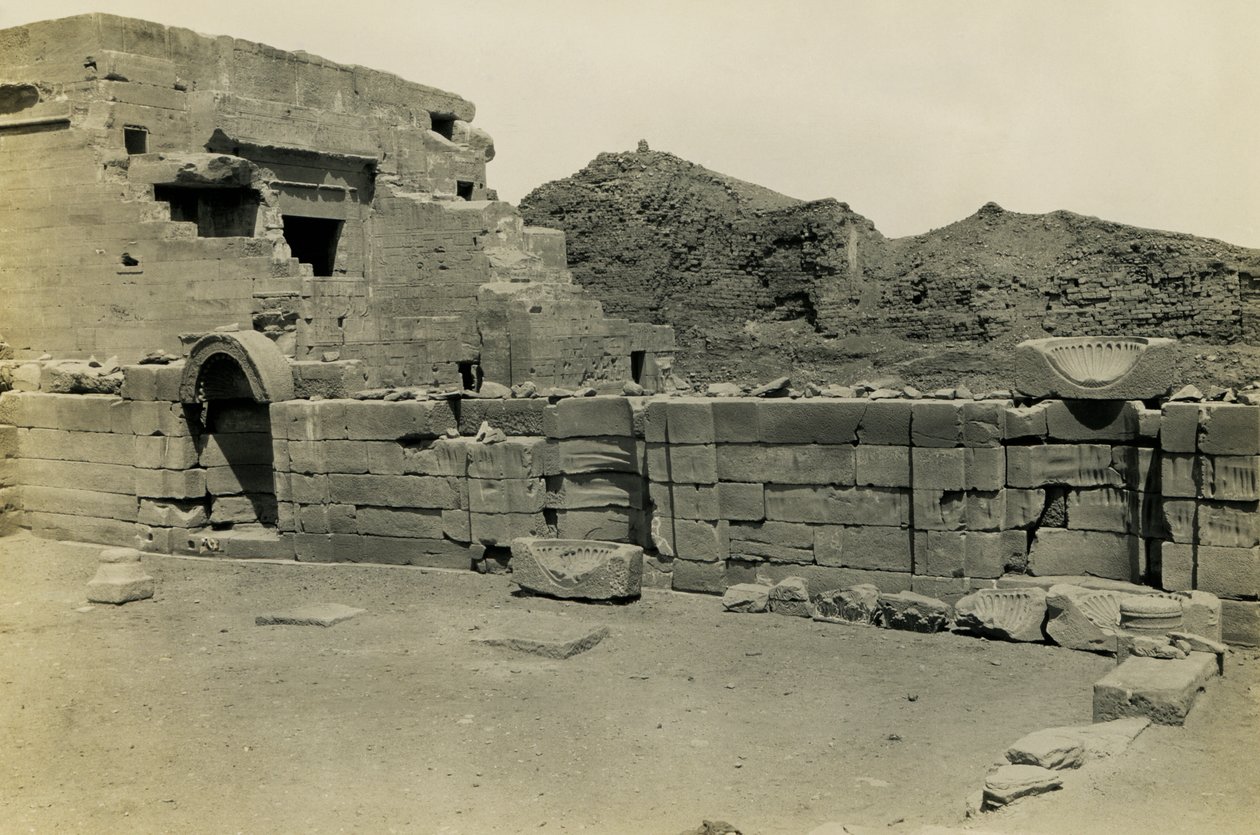 Ruins of the Coptic Church near Hathor Temple, Dendera, Egypt by Ugo Monneret de Villard