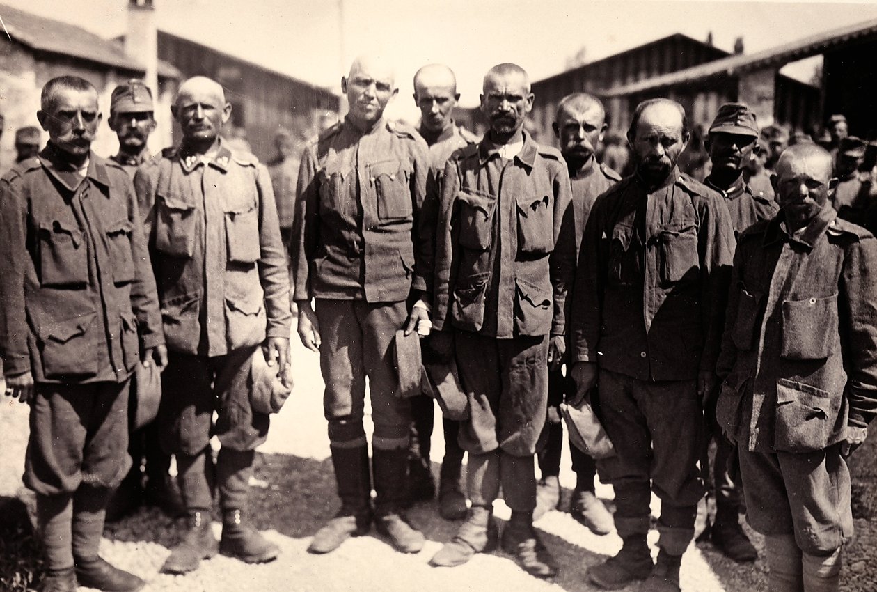 Austrian Prisoners in Bagnaria Arsa, Udine, Italy, April 1916 by Ugo Ojetti