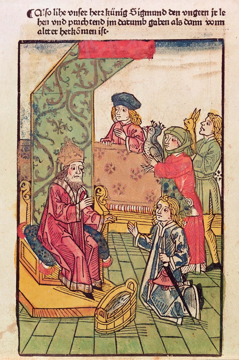 Emperor Sigismund (1367-1437) of Luxemburg Receives the Homage of His Hungarian Subjects, 1483 by Ulrich von Richental