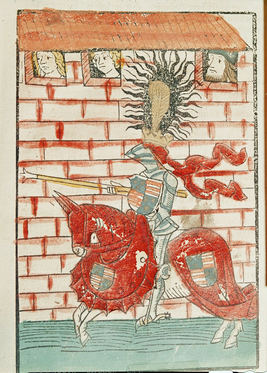 Heinrich von Cilli in a Jousting Tournament by Ulrich von Richental