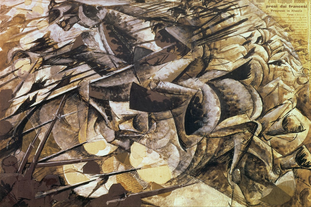 The Charge of the Lancers by Umberto Boccioni