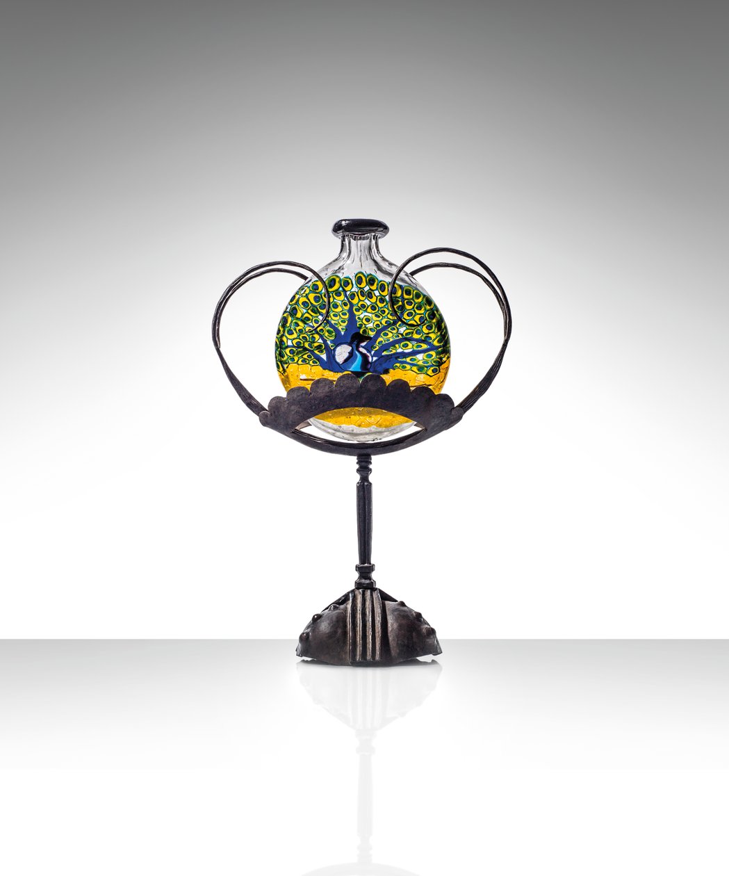 Peacock Mosaic Vase on Stand, c.1922 by Umberto Bellotto