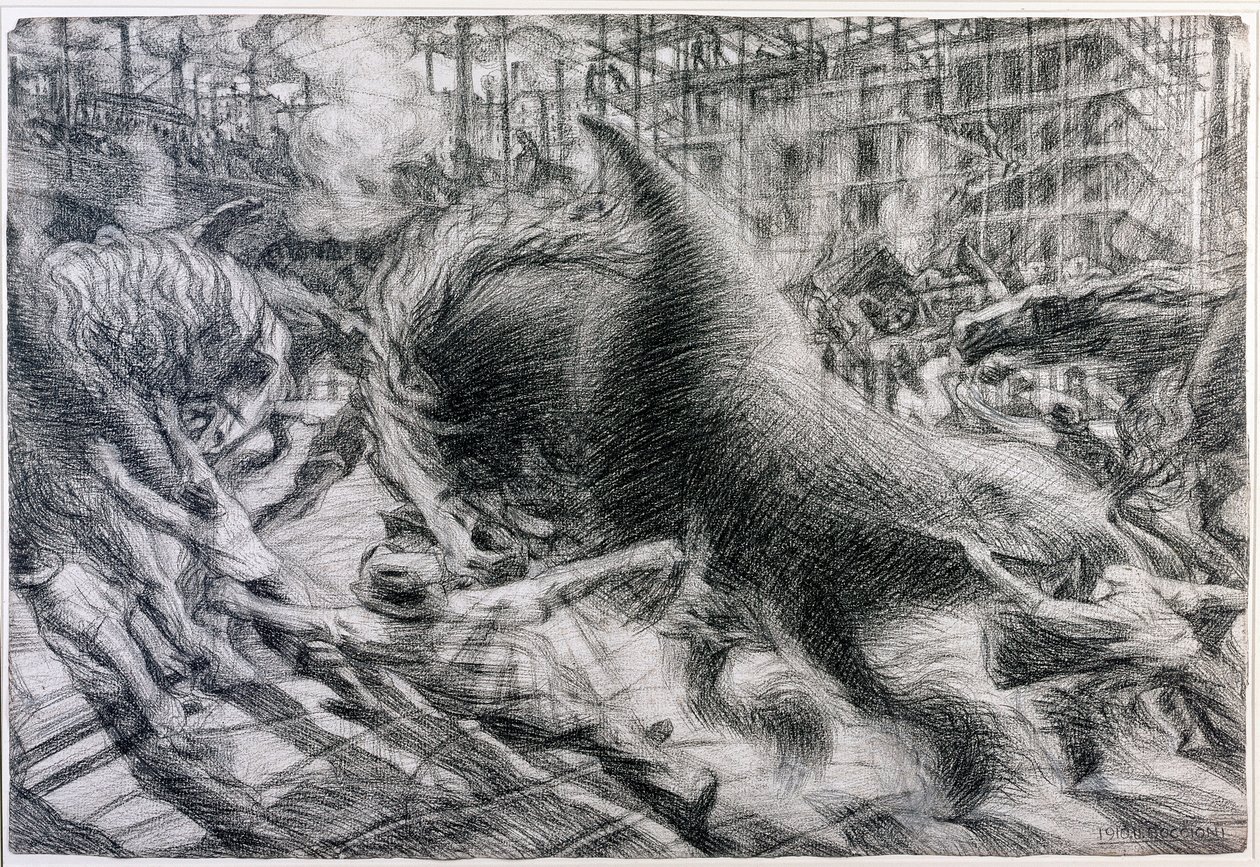 Futurism: The ascending city by Umberto Boccioni