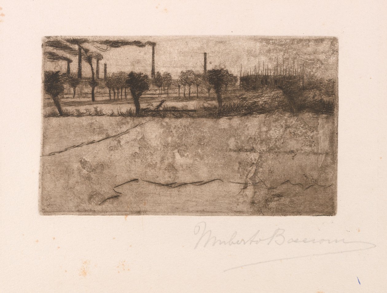 Landscape with Industrial Plants by Umberto Boccioni