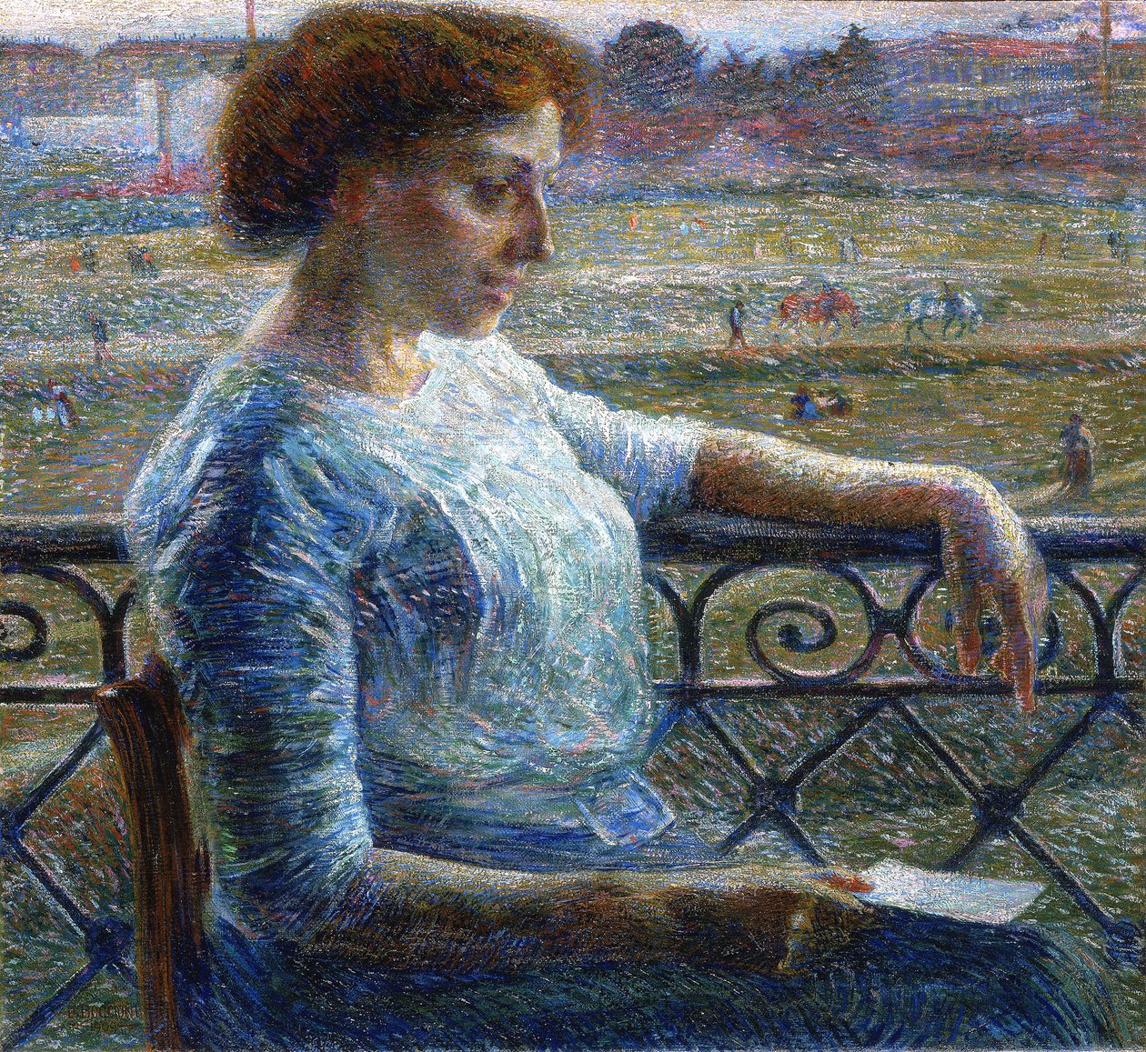 The Sister at the Balcony by Umberto Boccioni