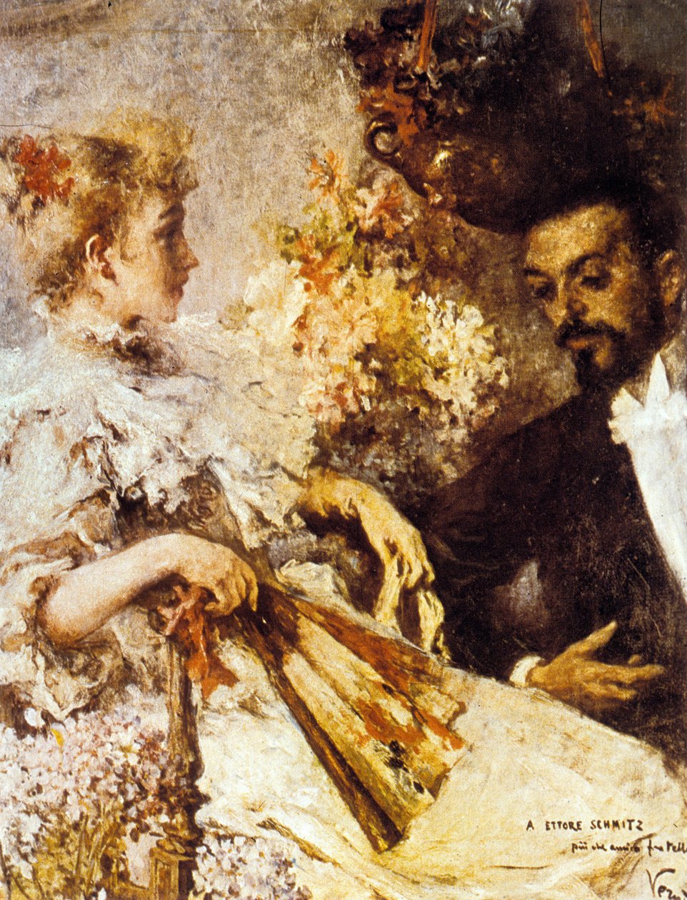 Italo Svevo with his sister by Umberto Veruda
