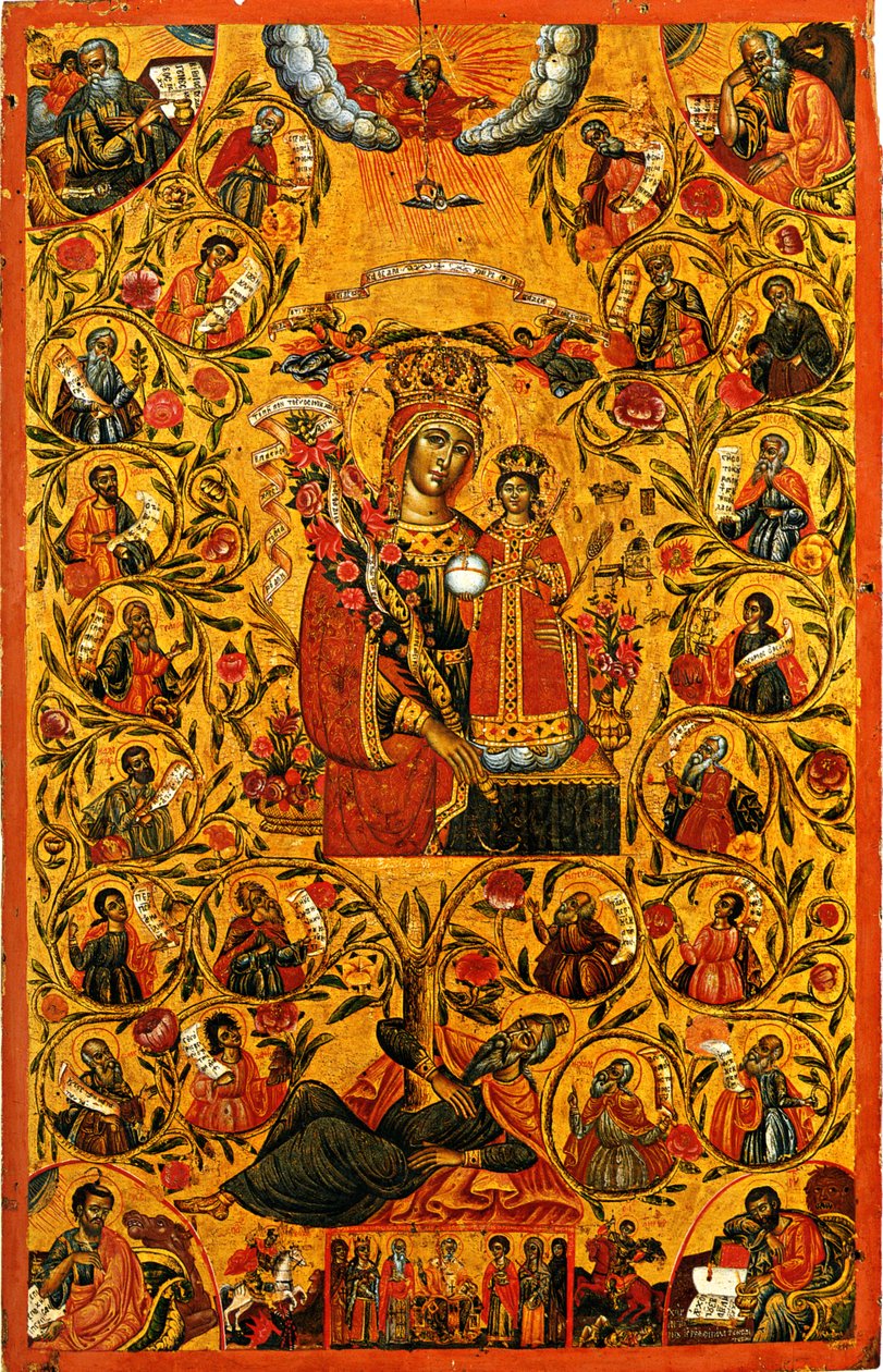 Unfading Flower (with Patriarch Jesse) by Unbekannt Unbekannt