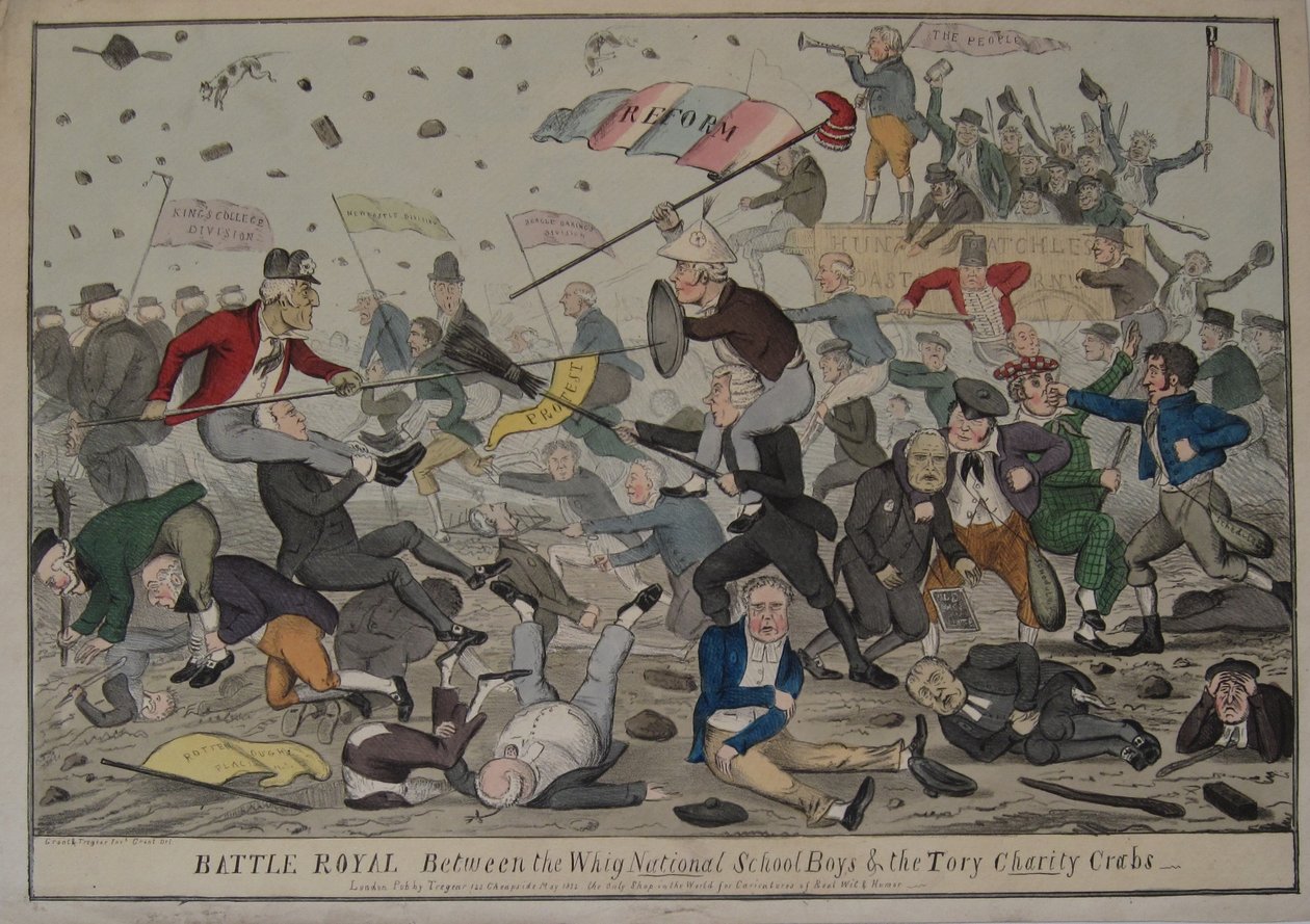 Battle Royal between the Whig National School Boys & the Tory Charity Crabs by Unbekannt Unbekannt