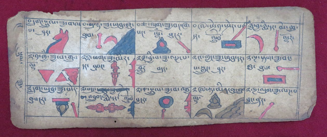 Ersu Astrological Almanac for Half of a Month, with Ersu Shaba Pictographs and Explanations in Tibetan by Unbekannt Unbekannt