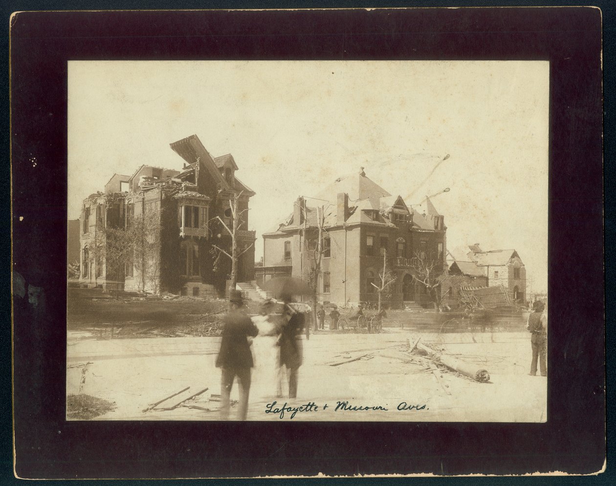Three Partially Destroyed Houses and Tornado Damage by Unbekannt Unbekannt