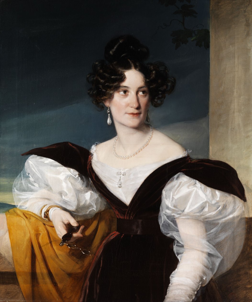 Portrait of a Lady with Lorgnette by Unbekannt Unbekannt