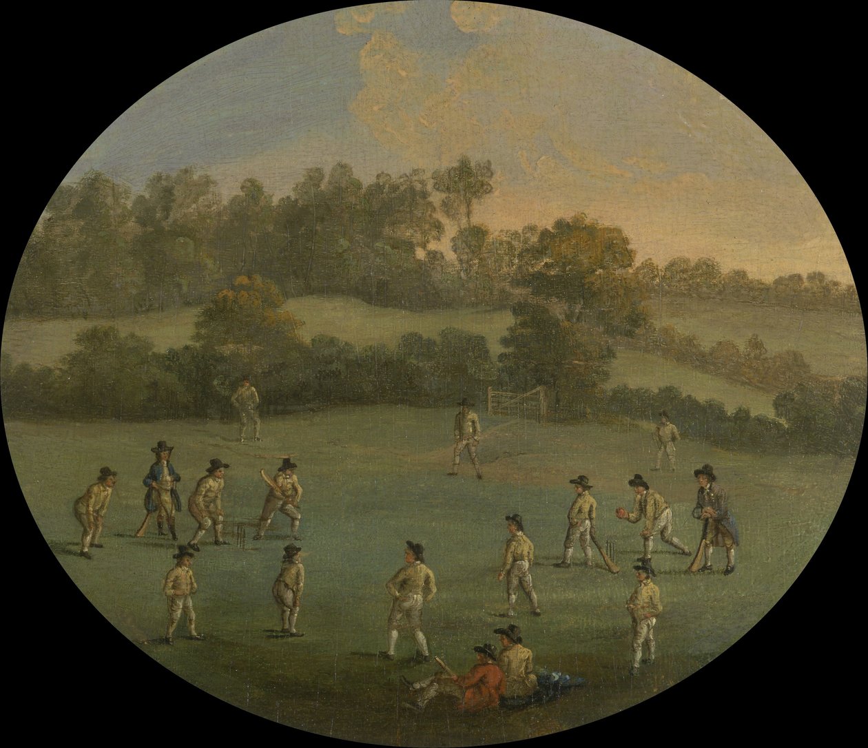 A Game of Cricket (The Royal Academy Club in Marylebone Fields, now Regents Park) by Unbekannt Unbekannt