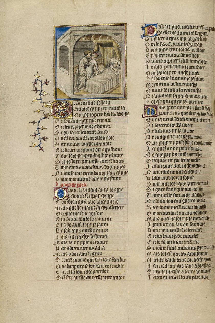 A Woman Meeting with Her Lover While Her Husband Sleeps by Unbekannt Unbekannt