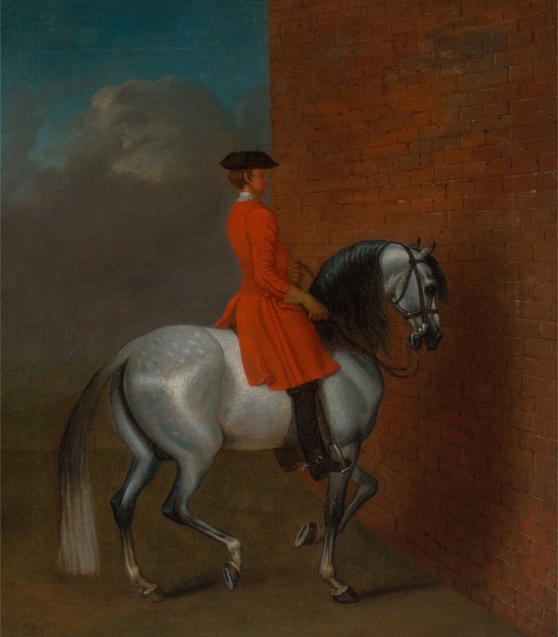 An Exercise in Haute Ecole - The Passage to the Left along a Wall, after Vanderbank by Unbekannt Unbekannt