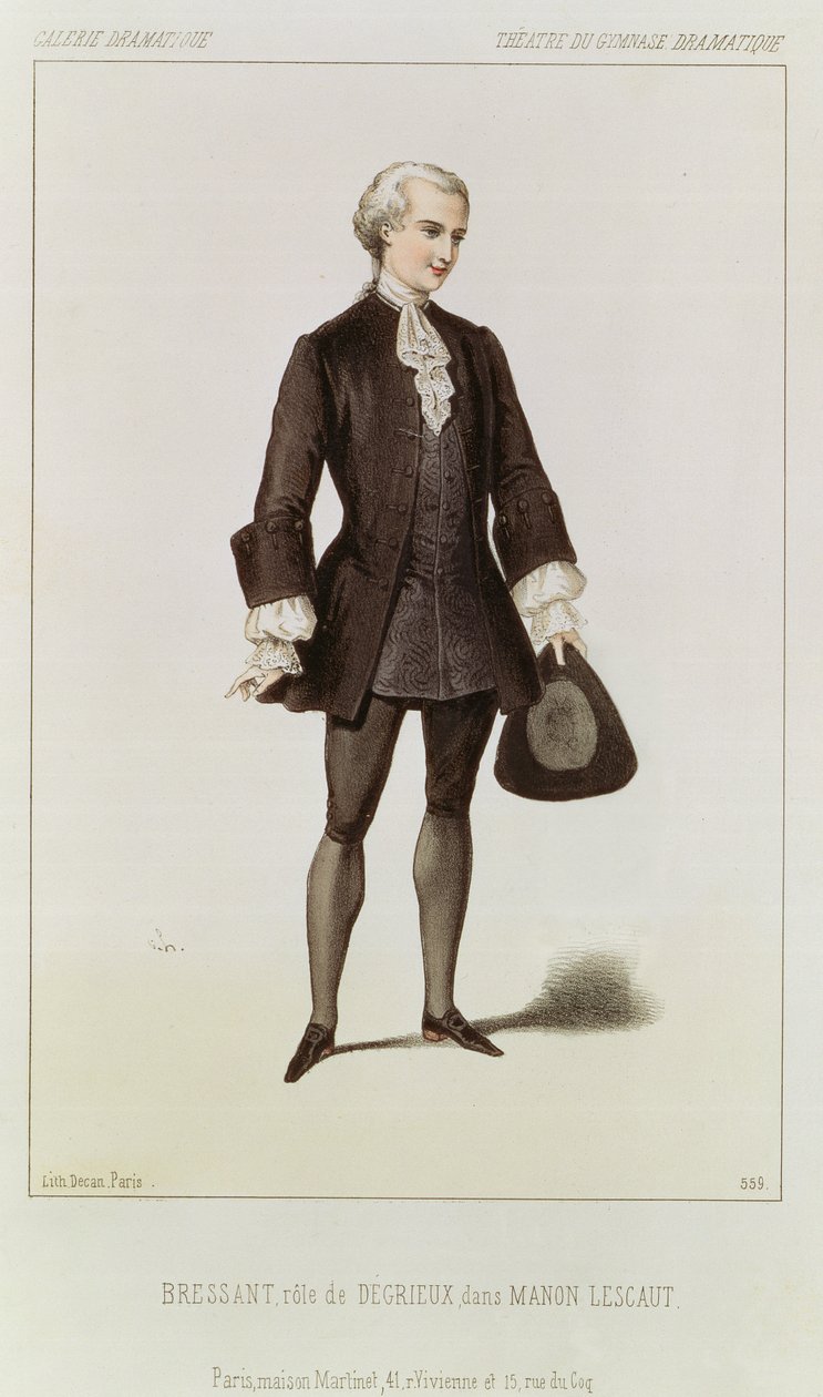 Bressant in the role of Degrieux, in the opera 