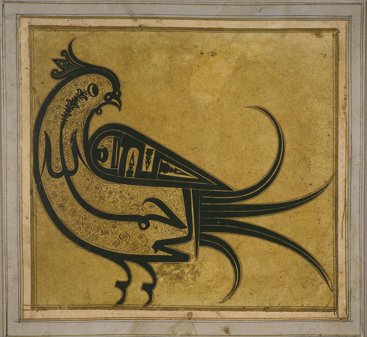 Calligraphy in the Shape of a Hoopoe: Bismillah ar-Rahman ar-Rahim (In the Name of God, Most Gracious) by Unbekannt Unbekannt