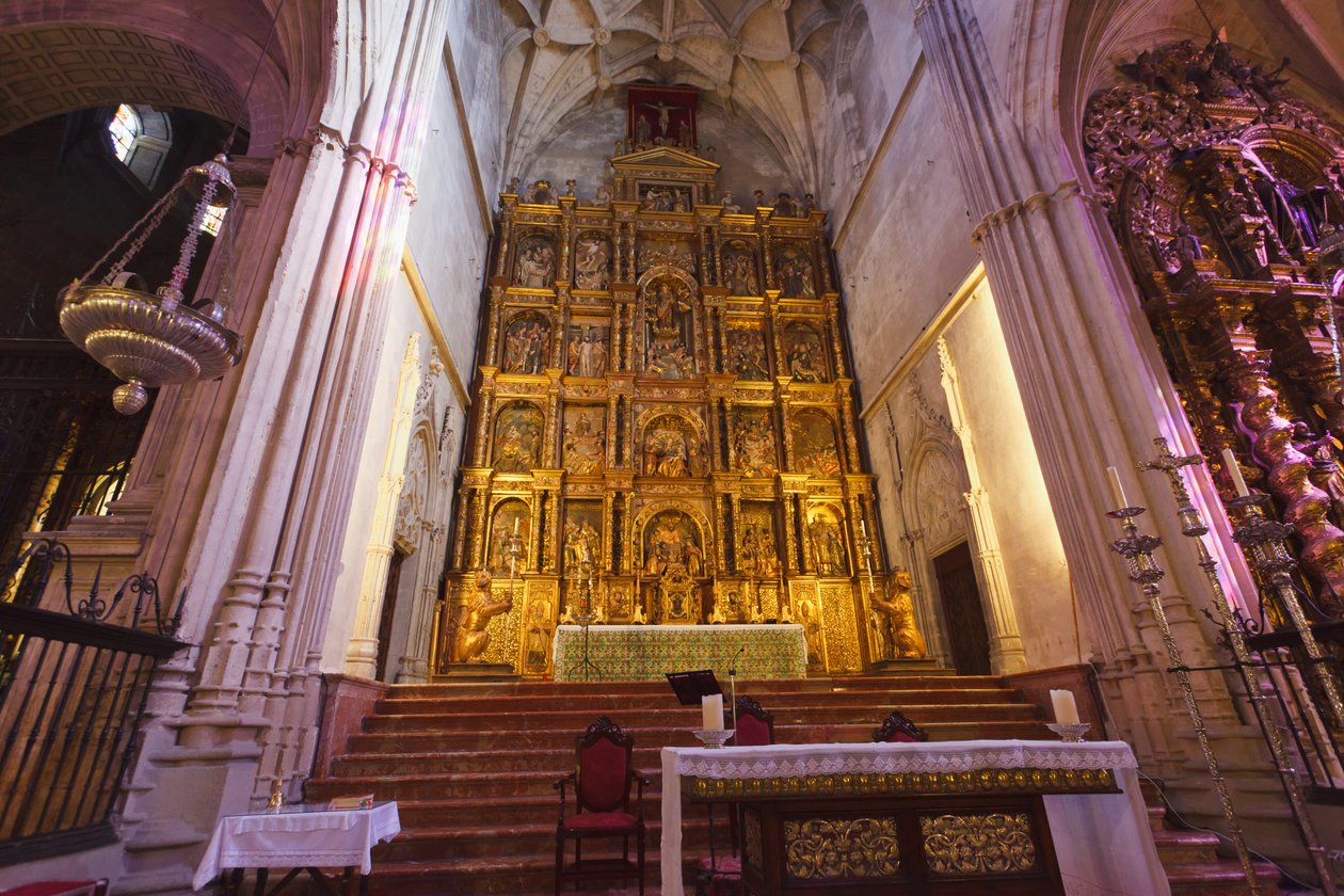 Carmona, Seville Province, Spain. Interior of Prioral de Santa Maria. Priory of Santa Maria. by Unbekannt Unbekannt