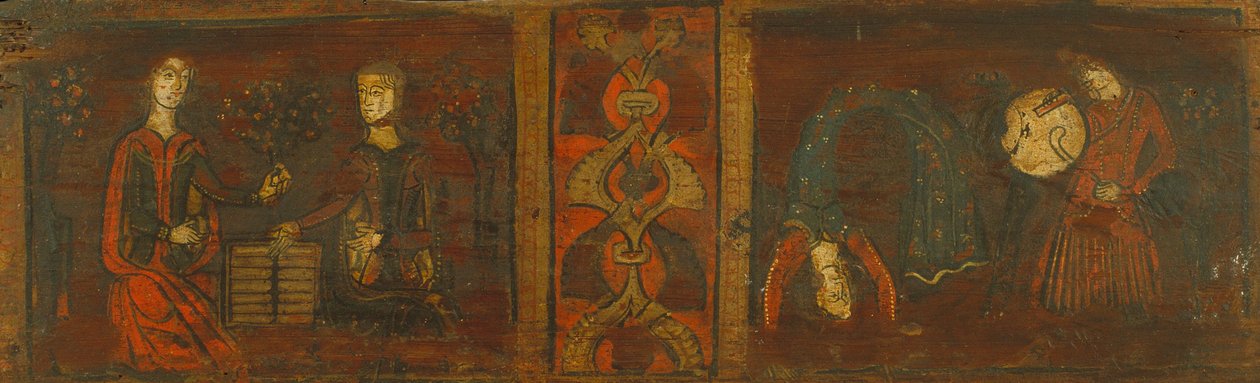 Ceiling Panel with Scenes of Gallantry and Dancing by Unbekannt Unbekannt