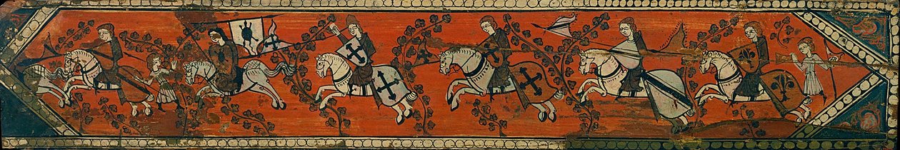 Coffered Ceiling Panel with Horsemen by Unbekannt Unbekannt