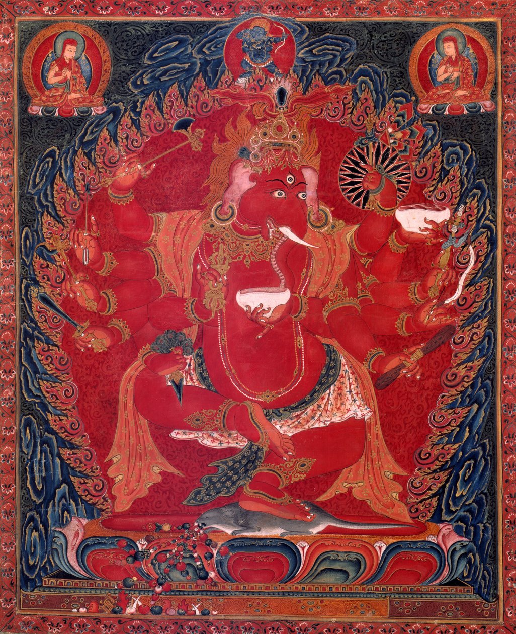 Dancing Red Ganapati of the Three Red Deities by Unbekannt Unbekannt