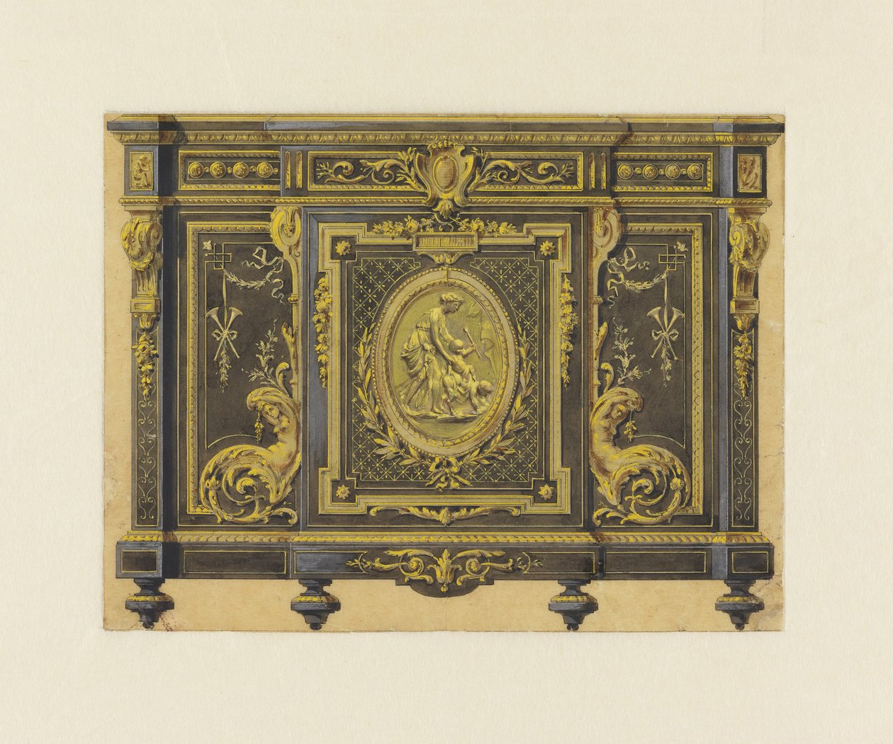 Design of a Cabinet in the Louis XVI Style by Unbekannt Unbekannt
