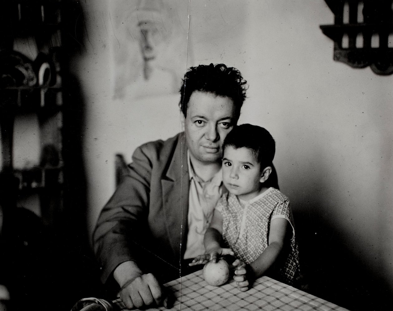 Diego Rivera and His Daughter Guadalupe Rivera Marín by Unbekannt Unbekannt