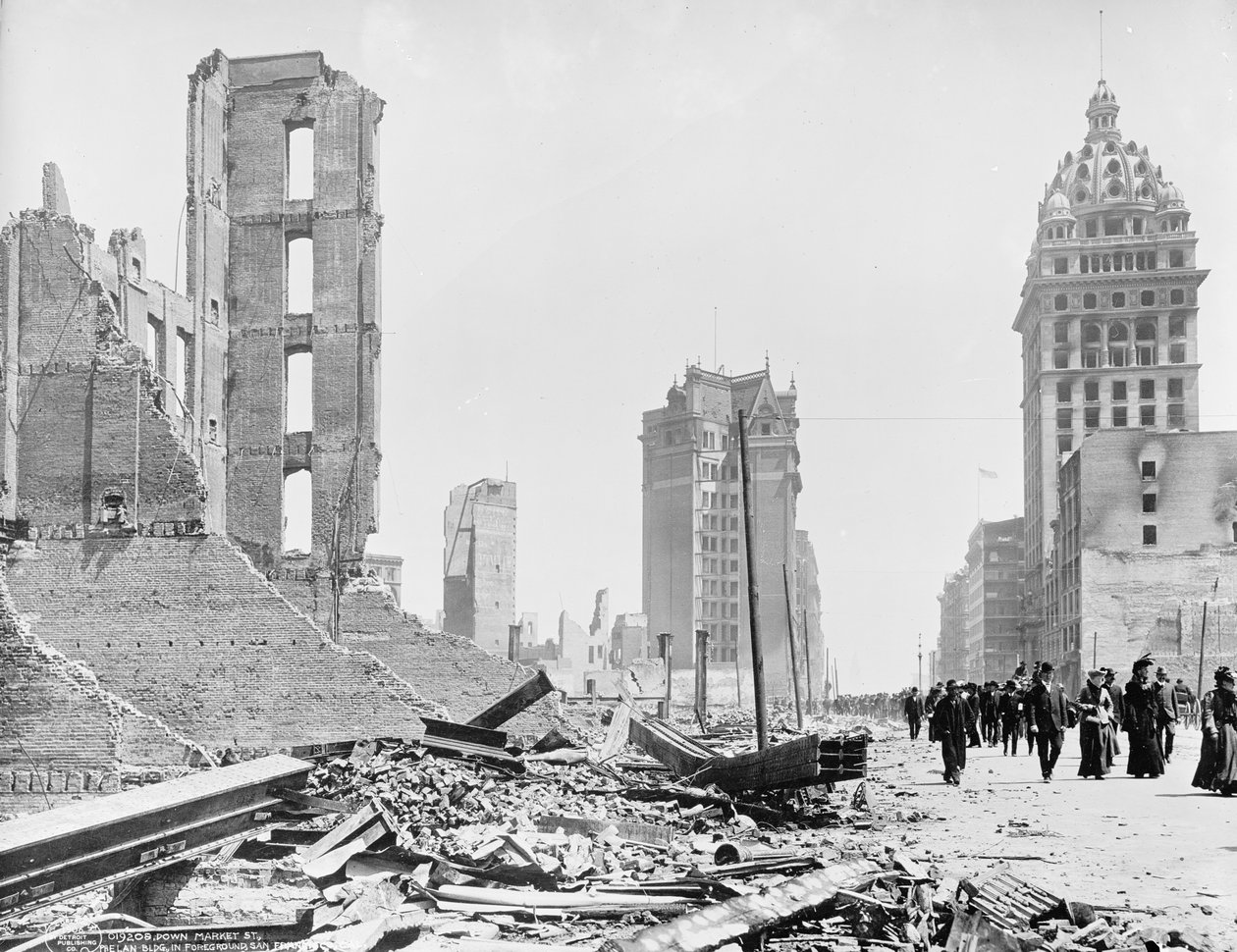 Down Market St., Phelan Building in Foreground, San Francisco, California by Unbekannt Unbekannt