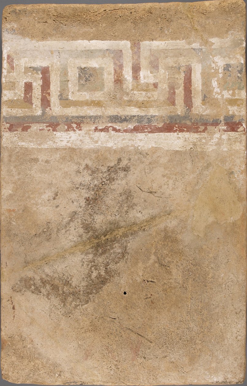 Etruscan Painted Slab with Maeander Pattern by Unbekannt Unbekannt