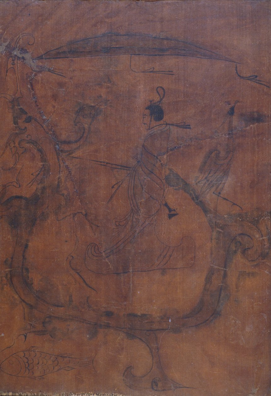 Figure Driving a Dragon by Unbekannt Unbekannt