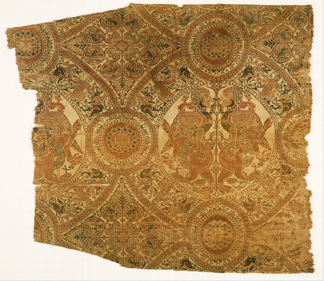 Fragment with Wrestling Lions and Harpies by Unbekannt Unbekannt
