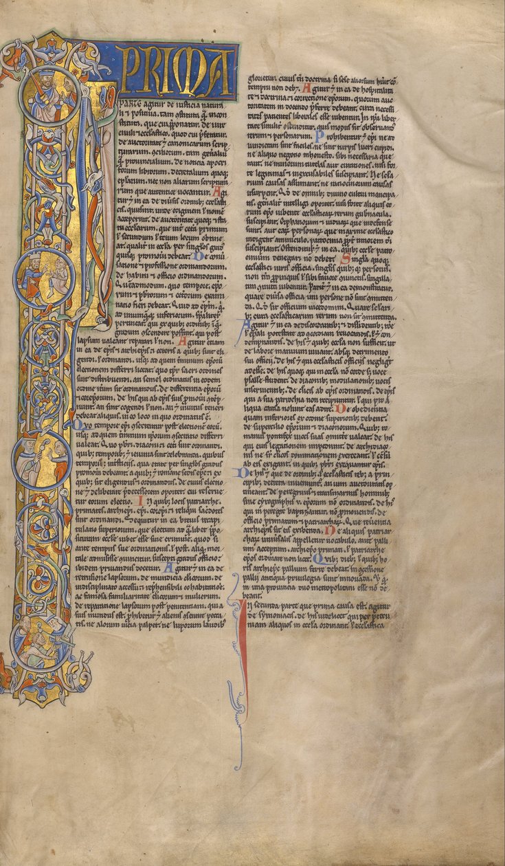 Initial I: Secular and Ecclesiastical Justice by Unbekannt Unbekannt