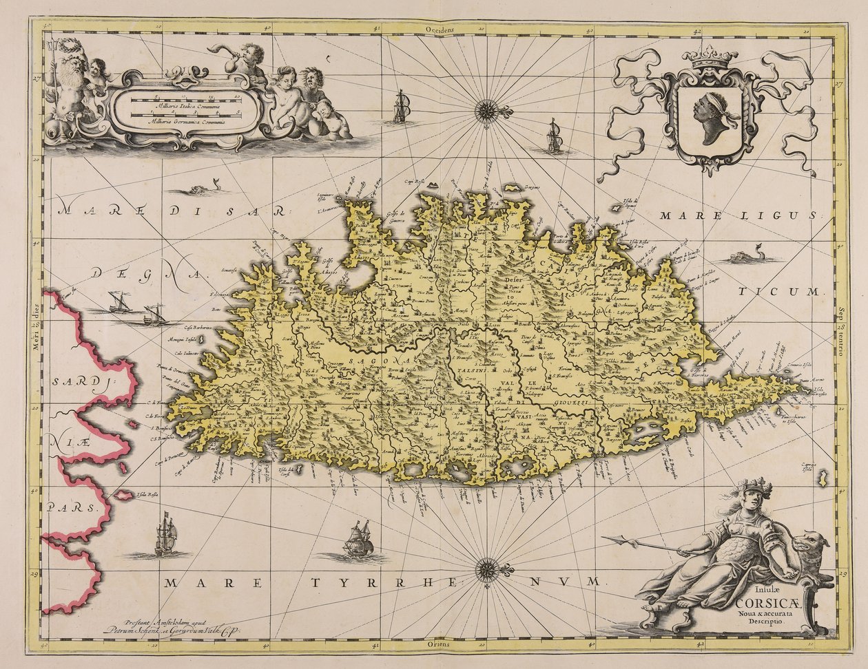 New and Accurate Description of the Island of Corsica by Unbekannt Unbekannt
