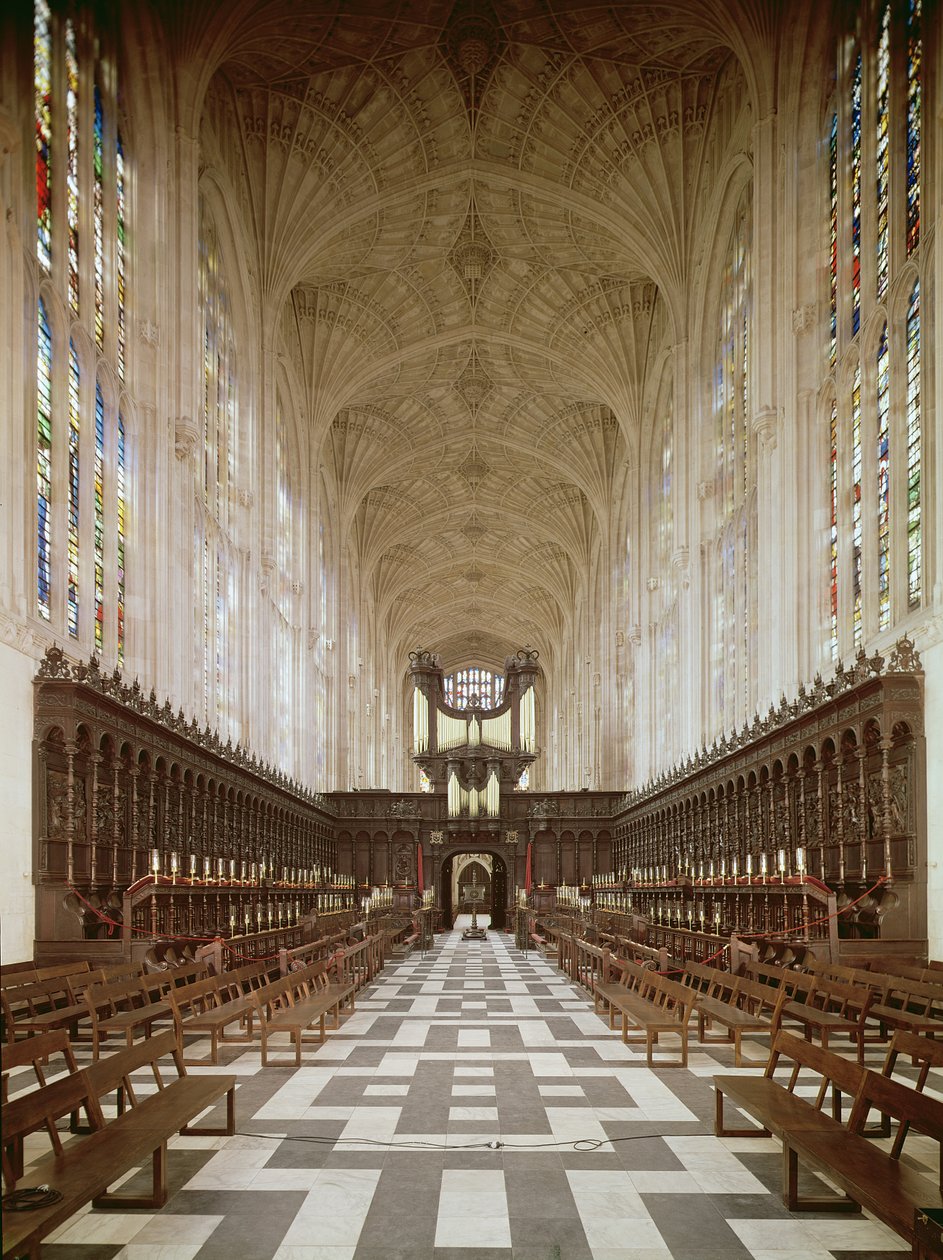 Interior of Kings College Chapel, Cambridge by Unbekannt Unbekannt