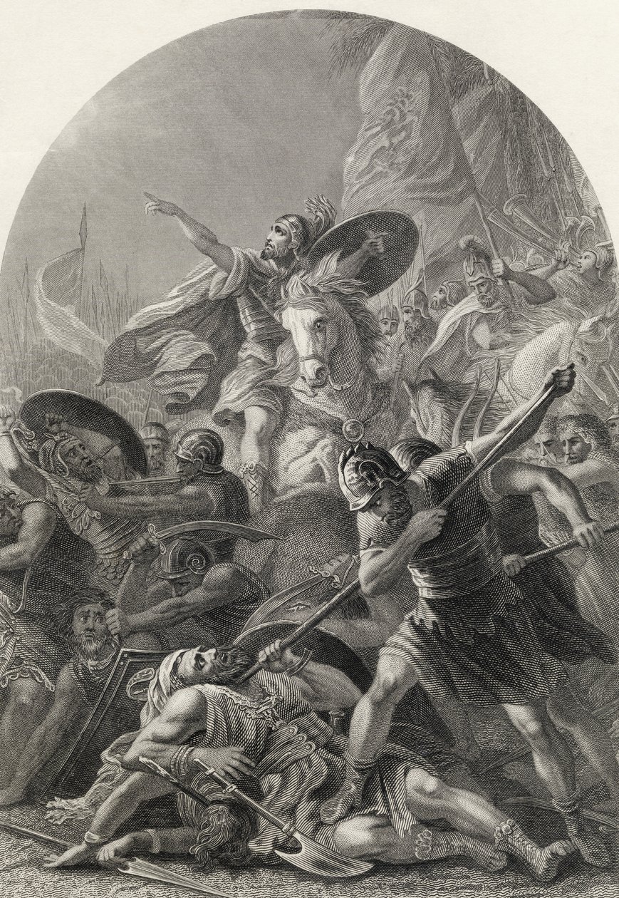 Joshua Commanding the Sun to Stand Still upon Gibeon, Engraved by S. Allen, from 