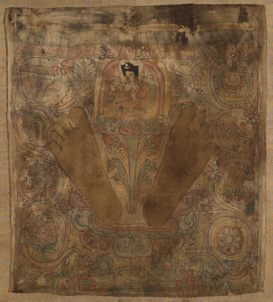 Karmapa with His Footprints by Unbekannt Unbekannt