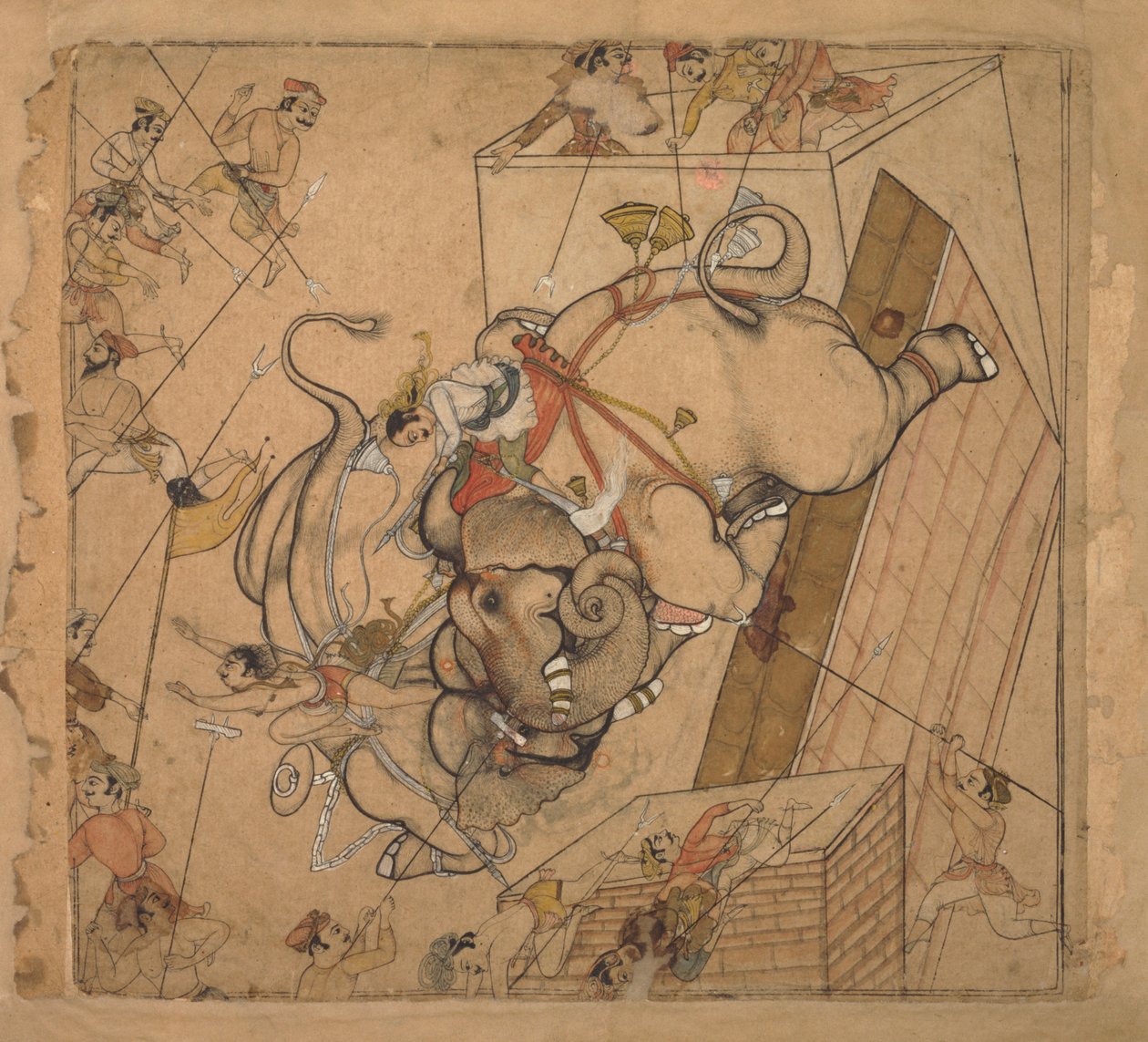 An Elephant Combat by Unbekannt Unbekannt